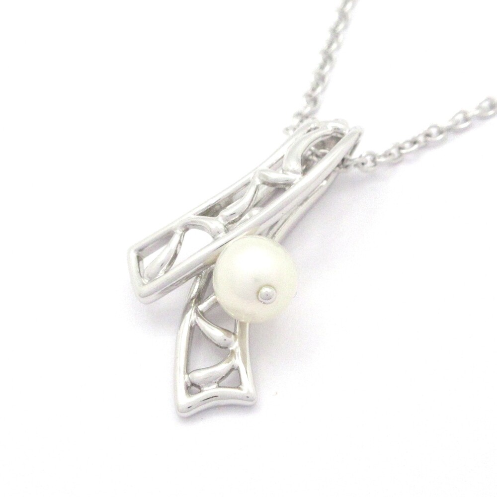Tasaki Necklace Silver Cream Pearl
